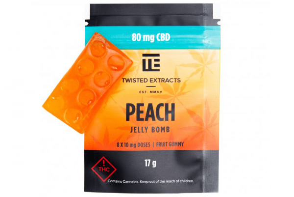 Twisted Extracts CBD Peach Jelly Bomb