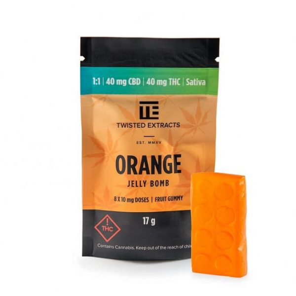 Twisted Extracts Orange Jelly Bomb (Sativa or 1:1 Sativa/CBD)